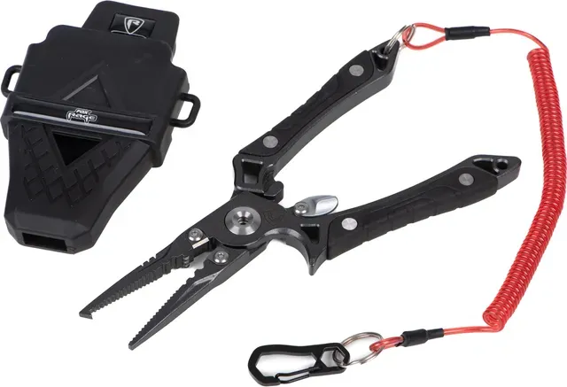 Fox Rage Belt Pliers 18.4cm Tungsten Carbide Side Cutters Serrated 420 Stainless Steel