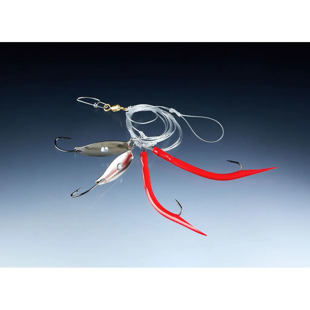 Balzer Gummi Makk-Dorschblinker System Klein Meeresvorfach Japanrot 165cm #4/0