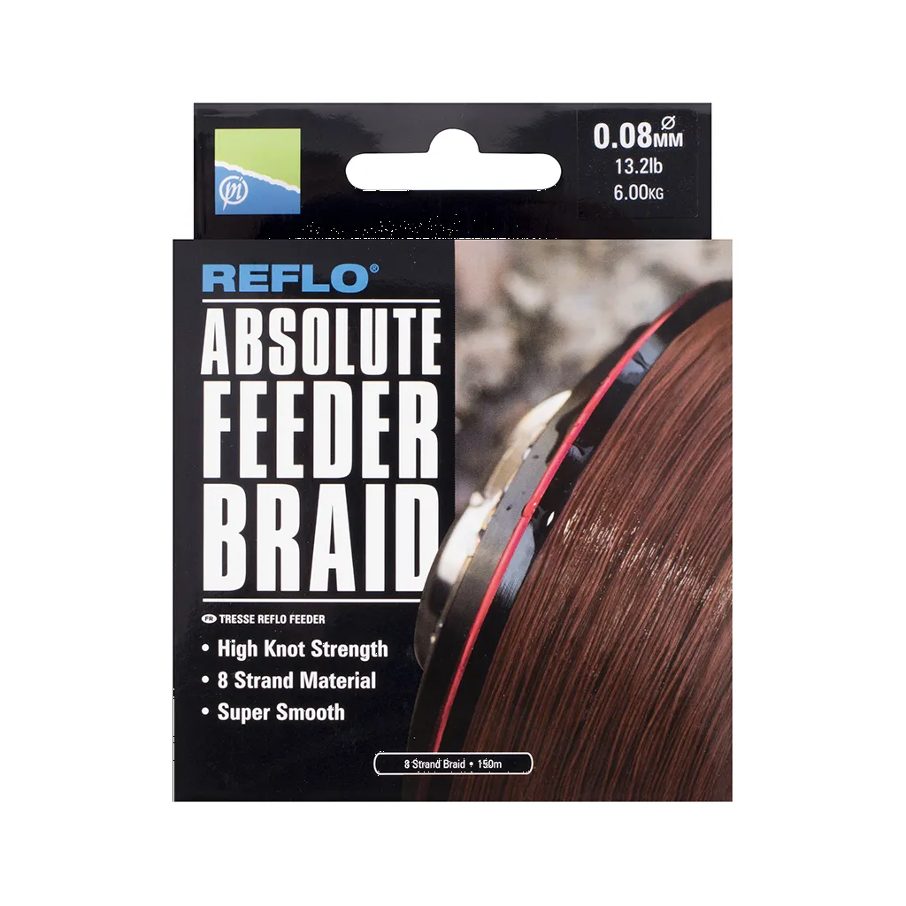Preston Reflo Absolute Feeder Braid 0.12mm 8.40kg 150m