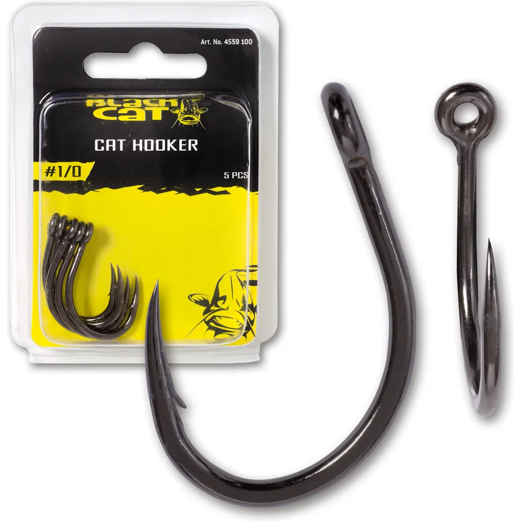 Black Cat Cat Hooker 2/0 5pcs