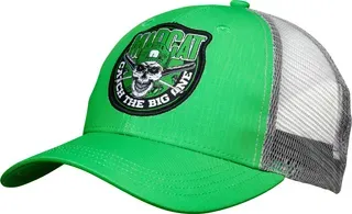 Madcat Skull Baseball Cap Black/Green One Size Fits Most Trucker