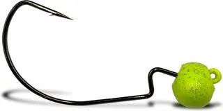 VMC 7340RJ Rugby Jig 9g 4/0 Chartreuse 4pcs