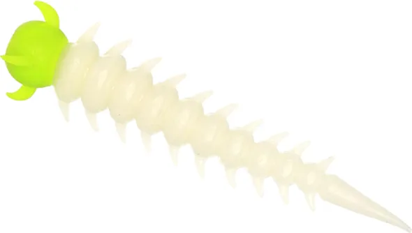 Westin Greedy Worm 5.5cm 8pc Floating White/Chartreuse