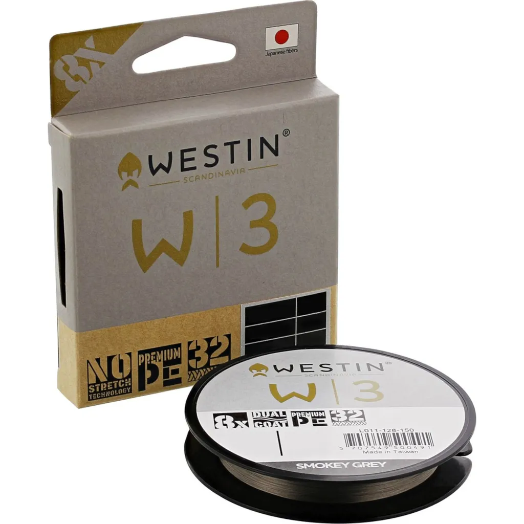 Westin W3 8-Braid Smokey Grey 0.08mm 3kg 1500m