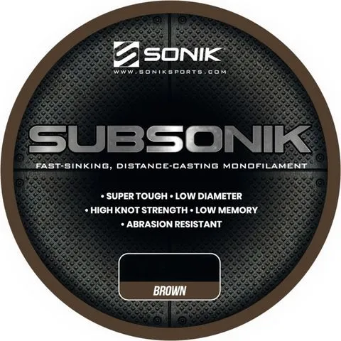 Sonik Subsonik Monofilament-Schnur 1200m 0.35mm 8.16kg Brown