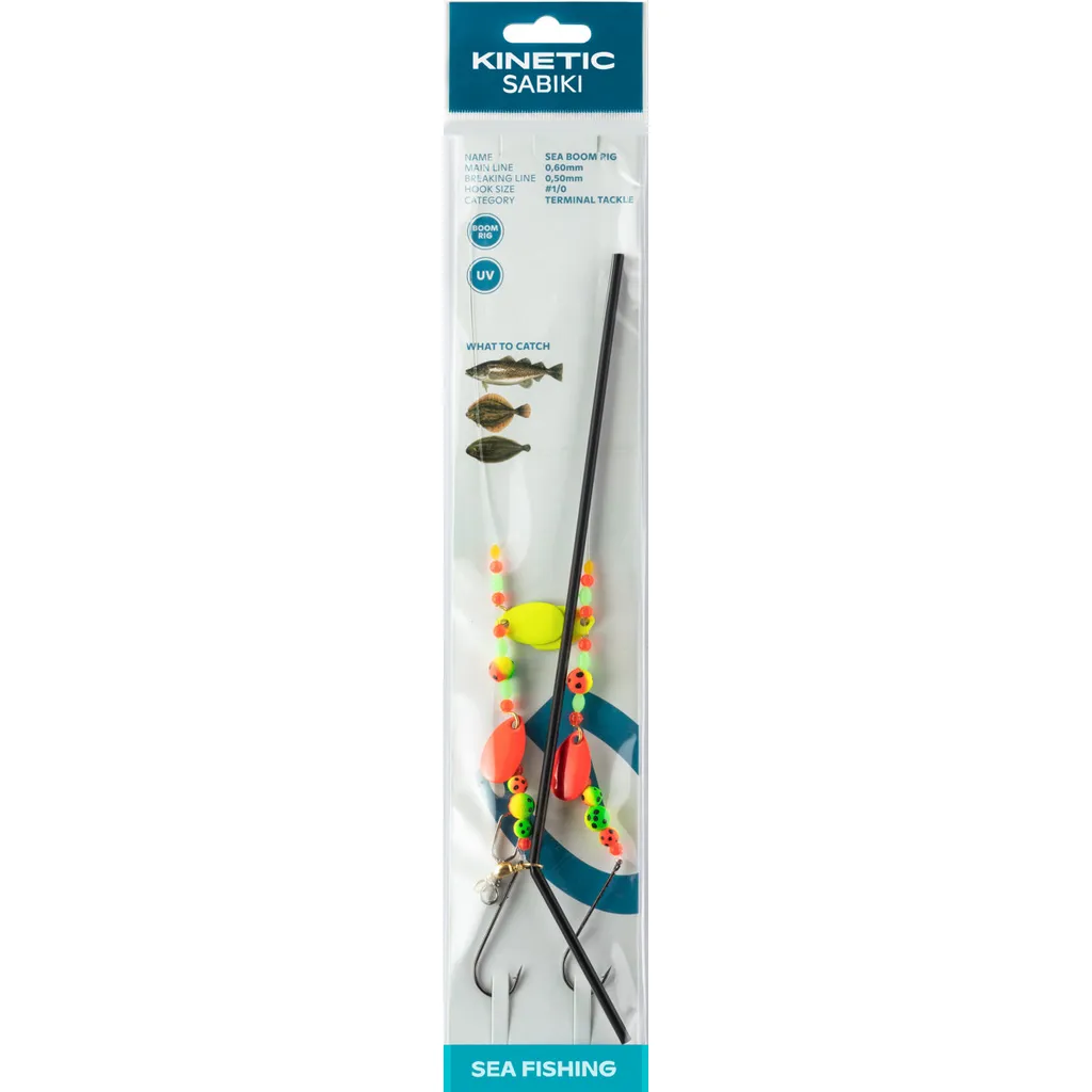 Kinetic Sabiki Sea Boom Vorfachmontagen 018 245cm #1/0 Fire Tiger