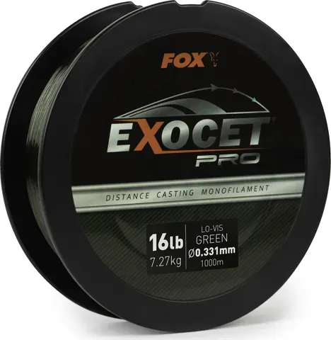 Fox Exocet Pro Monofilament Line 0.331mm 7.27kg 1000m Low Vis Green