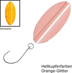 Balzer Metallica Inliner Spoon 2.5cm 1.9g Hellkupferfarben-Orange-Glitter
