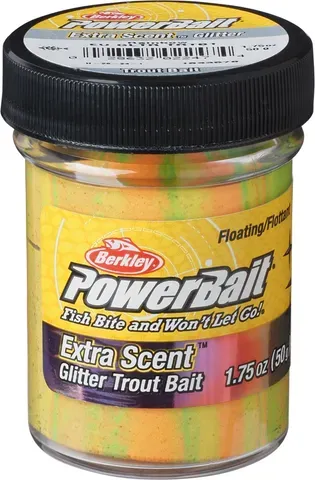 Berkley PowerBait Glitter Forellenpaste 50g Schwarz