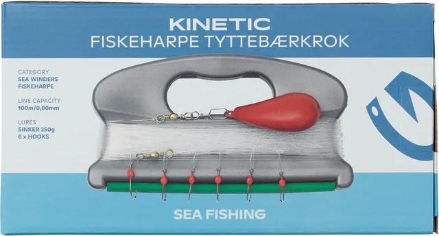 Kinetic Fiskeharpe Fertig-Montiertes Rig 0,80mm 100m 250g