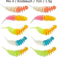 Balzer Trout Collector Forellenwürmer 7cm Mix 4 Knoblauch