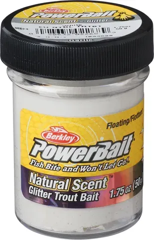 Berkley PowerBait Natural Glitter Forellenteig White Glitter / Knoblauch