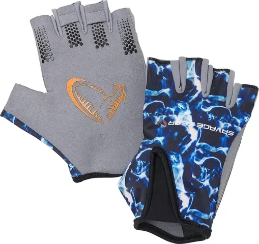 Savage Gear Marine Half Gloves Gloves XL Warm weather Half Finger 40% polyester / 30% polyurethane / 20% nylon / 10% elastane