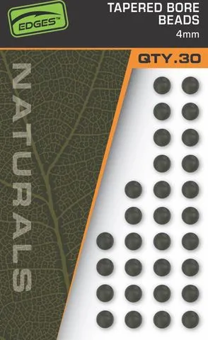 Fox Edges Naturals 4mm 30pcs Tapered Bore Beads