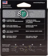 Berkley Whiplash 8 Geflochtene Schnur 300m 0,08mm Crystal