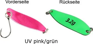 FTM Spoon Hammer Spoon 3.2g Tumbling UV Pink/Green