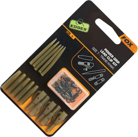 Fox Edges Surefit Lead Clip Kit 5pcs Khaki/Transparent