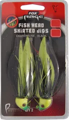 Fox Rage Fish Head Skirted Jigs 21g 4/0 Chartreuse/Black