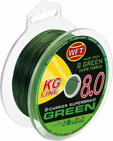 WFT KG 8 Geflochtene Schnur 0.12mm 15kg 150m Grün