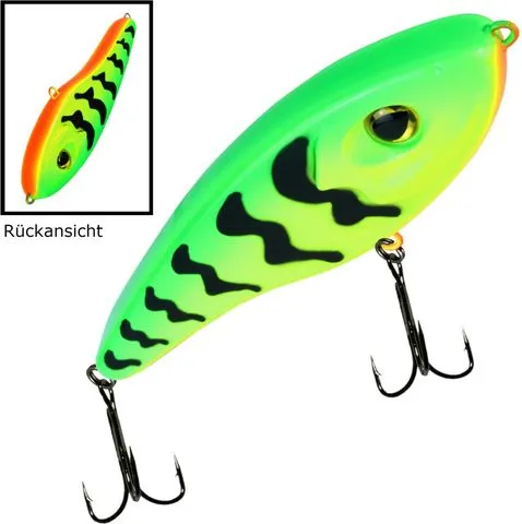 Seika Pro Sendai Jerkbait 11.5cm 0–0.5m 32g Fire Tiger