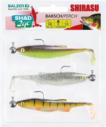 Balzer Shad 2go Softbaits 3pc 5g 7.5cm Jighead