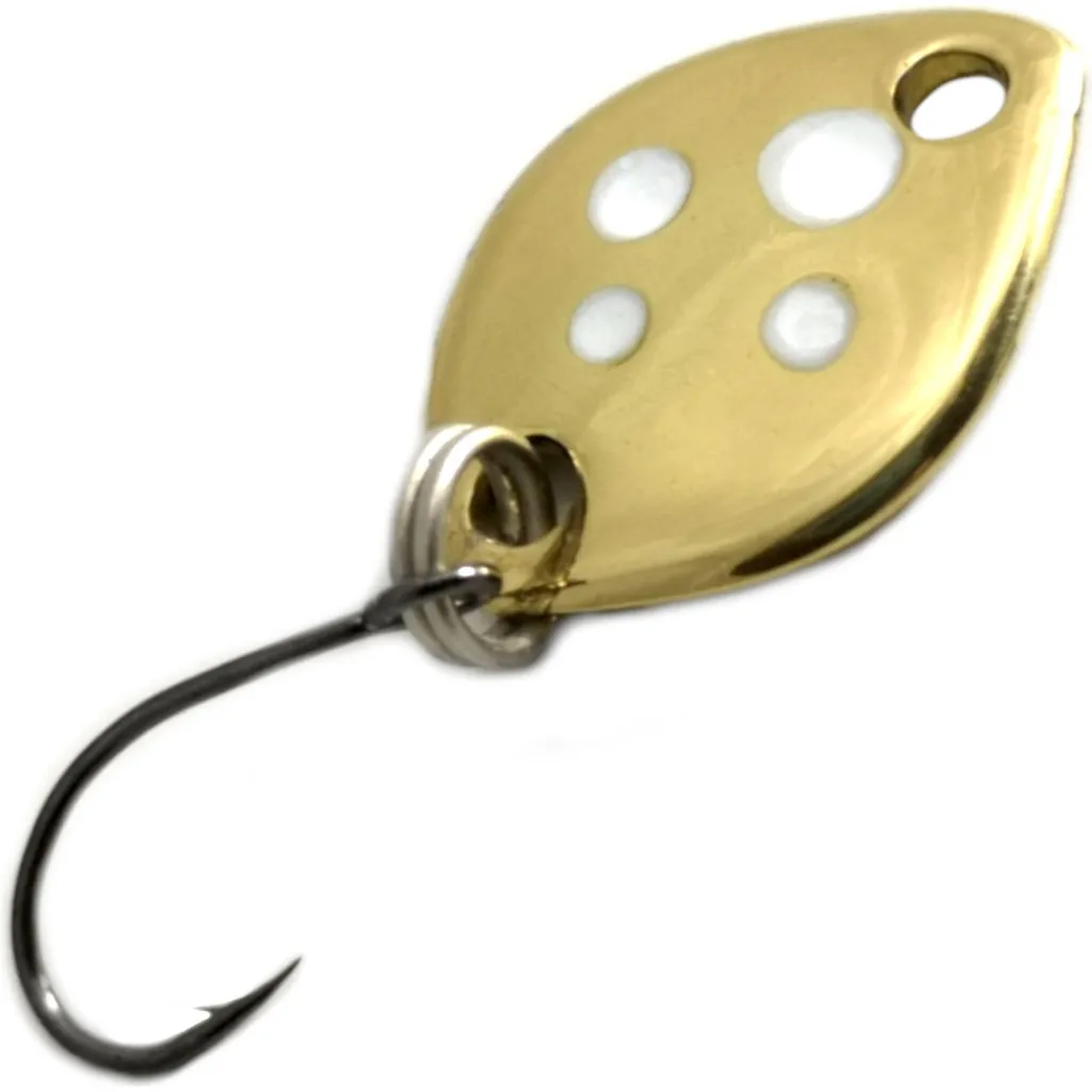 Troutwerk Spoon Blinker Goldfarben/Weiße Punkte