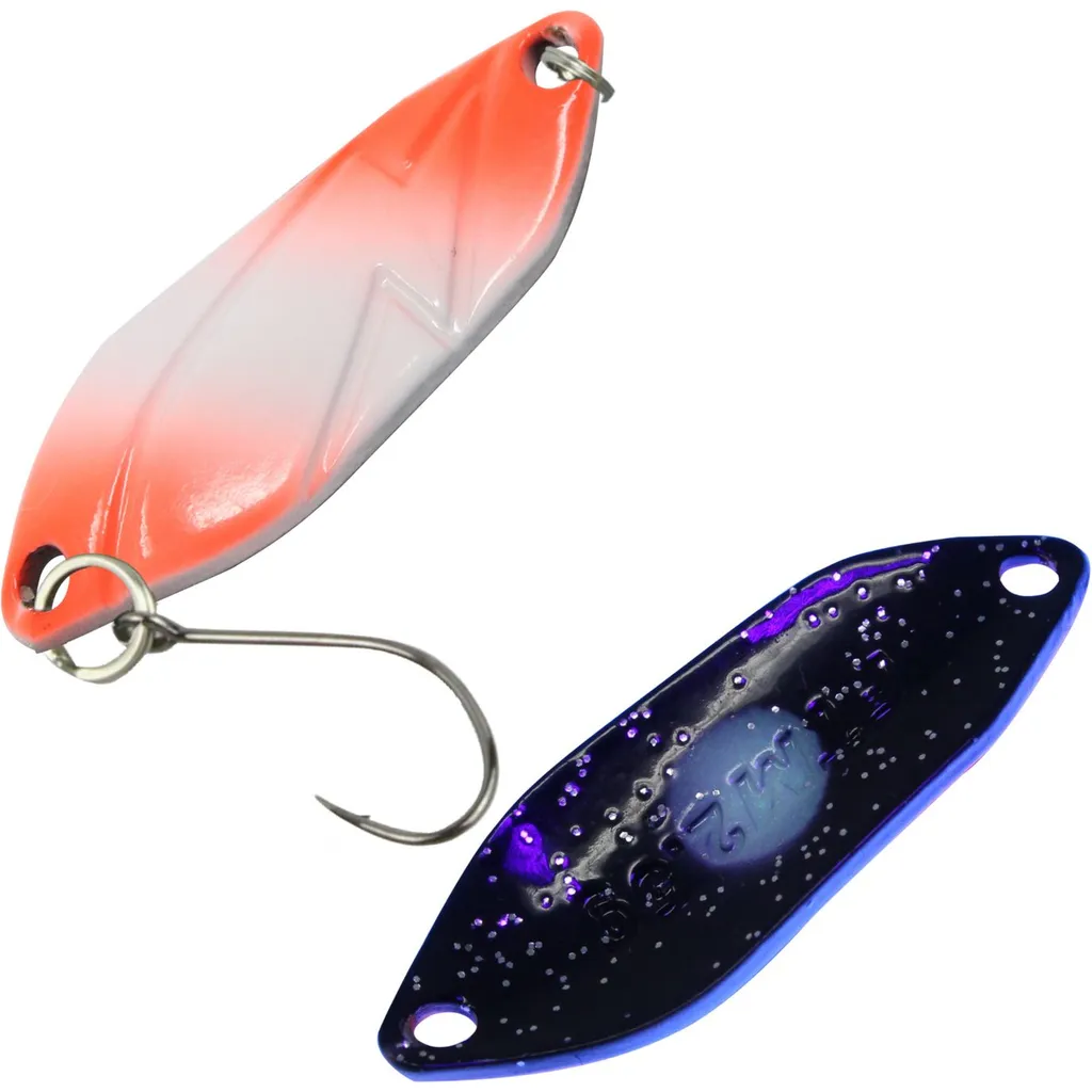 FTM Spoon Strike Blinker 2.1g Neon Orange Leucht Schwarz Glitter Leucht