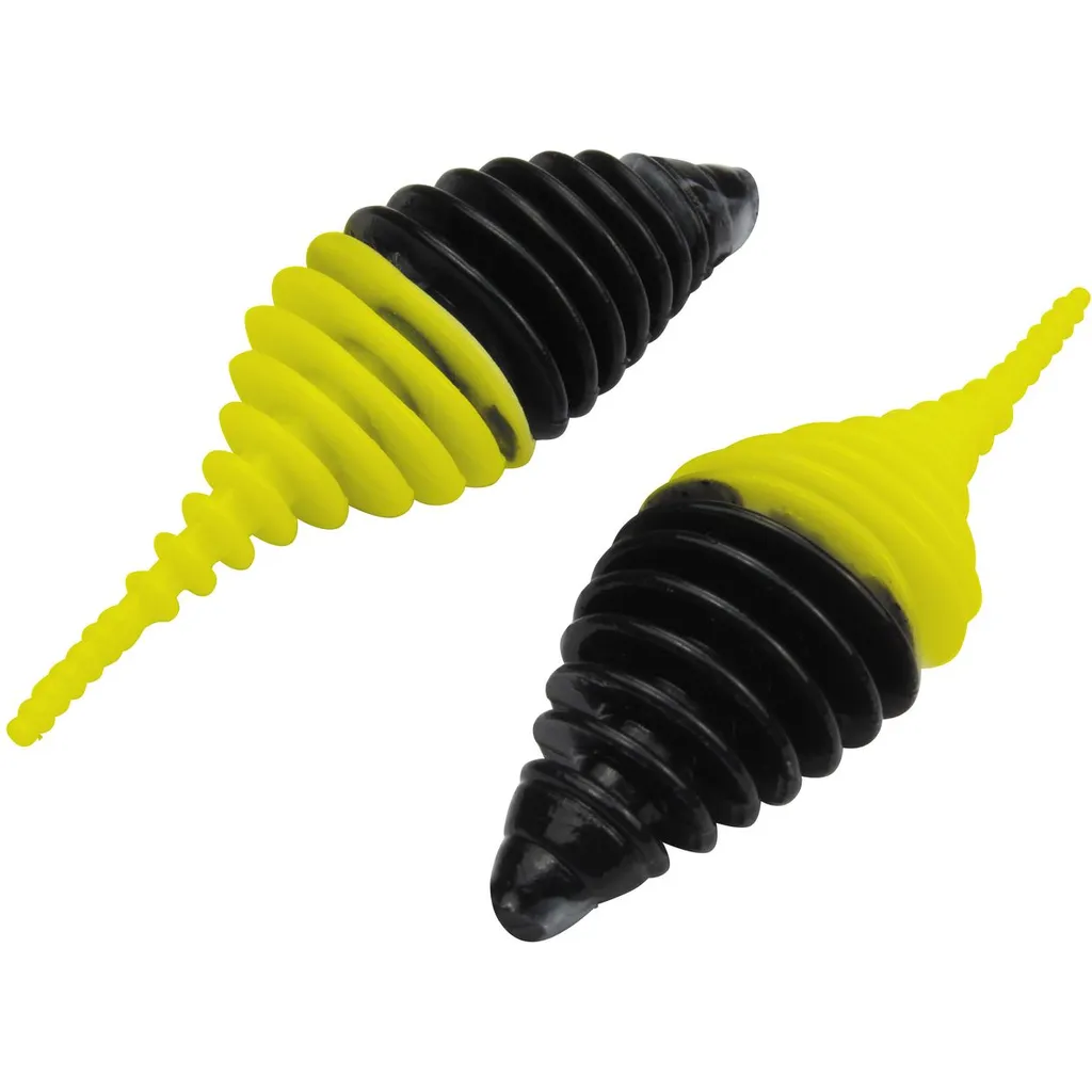 FTM Omura Baits Pongo Gummiköder 6.5cm Schwarz/Neongelb Käse