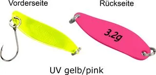 FTM Spoon Hammer Spoon 3.2g Tumbling UV Yellow/Pink