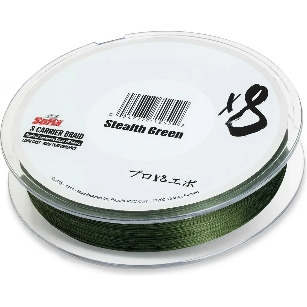 Sufix X8 Geflochtene Schnur 0.128mm 6.9kg 150m Stealth Green