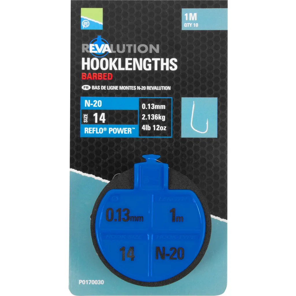 Preston Revalution Hooklengths N-20 Fertig-Rig #14 2.1kg