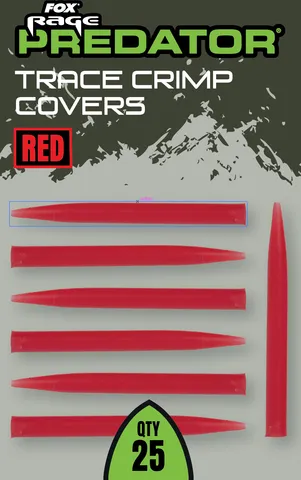 Fox Rage Trace Crimp Covers 25pcs Red Rubber