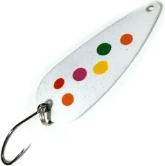 Troutwerk Spoon 4cm 5g White/Multicolor Dots Single Hook