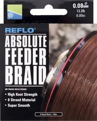 Preston Reflo Absolute Feeder Braid 0.10mm 7.2kg 8x