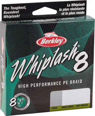 Berkley Whiplash 8 Braided Line 150m 0.18mm 23.3kg Moss Green