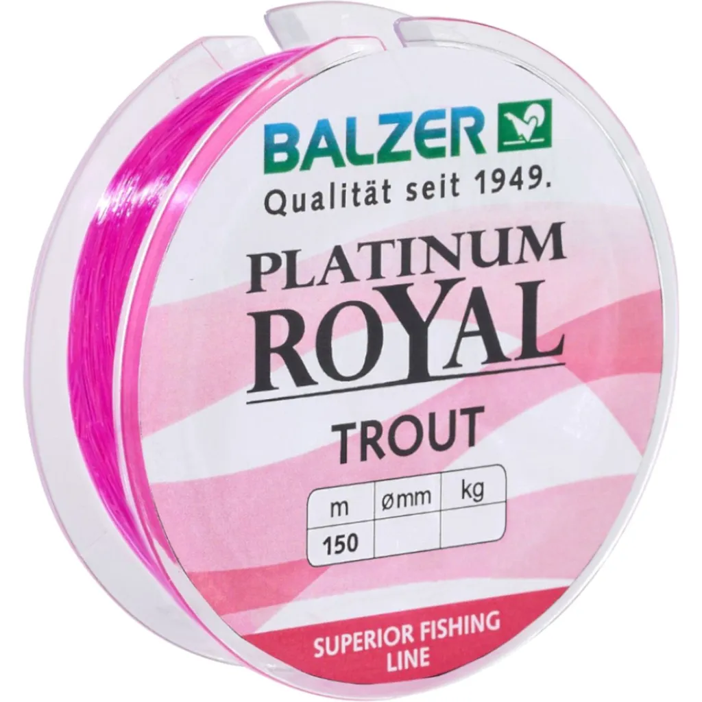 Balzer Platinum Royal Trout Schnur Monofile Angelschnur 0.19mm 4.6kg Pink