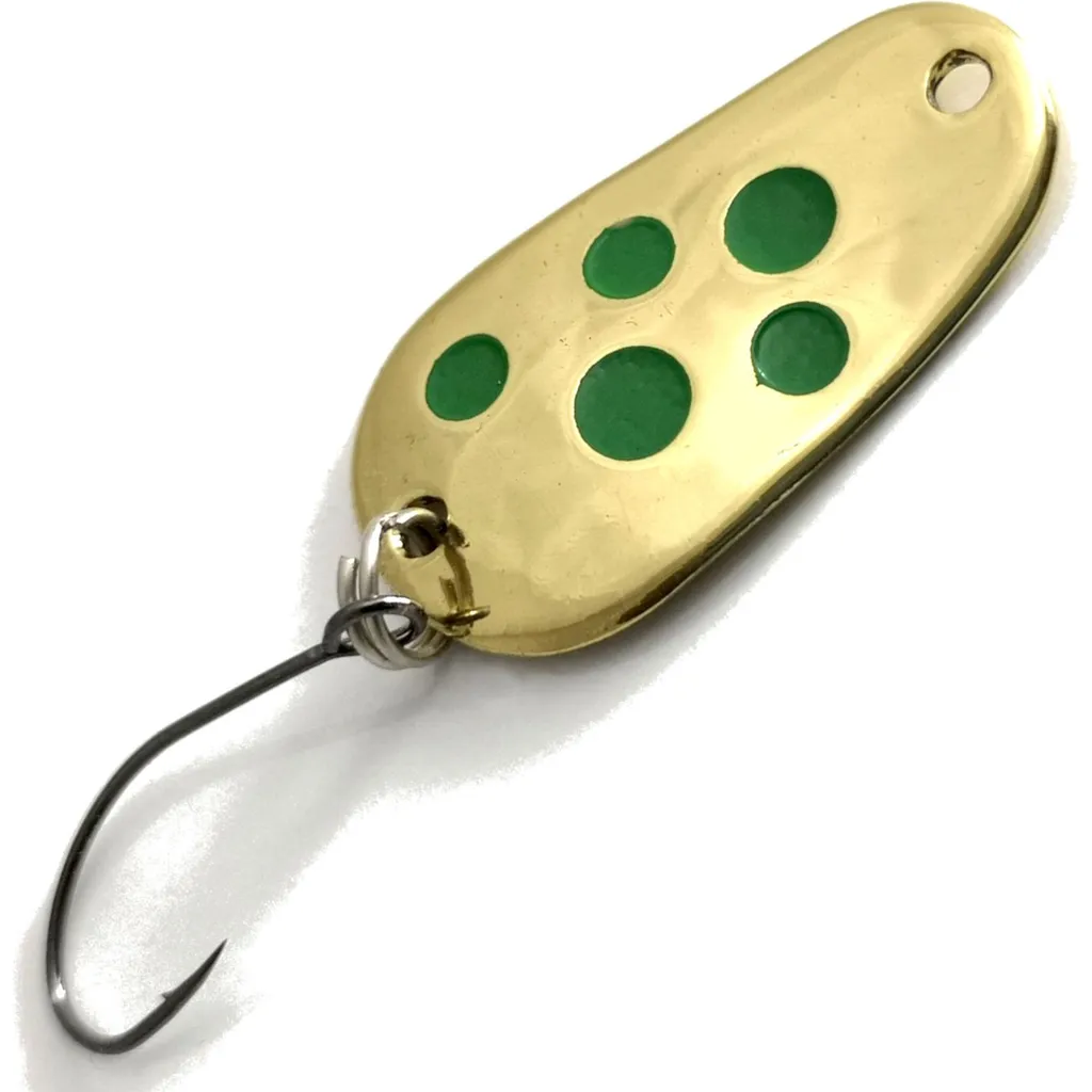 Troutwerk Spoon Blinker Goldfarben Grüne Punkte