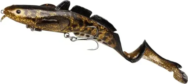 Savage Gear 3D Burbot Shallow 25cm 70g Gold Burbot UV