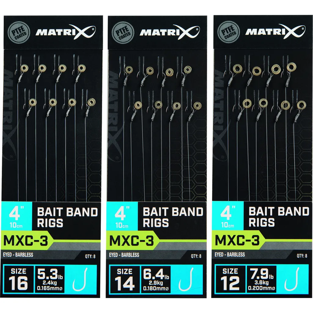 Matrix MXC-3 Barbless Bait Bands Rigs #14 10cm 2.9kg