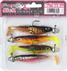 Berkley Sick Swimmer Pack 4 9cm 10g Pre-rigged Bismuth