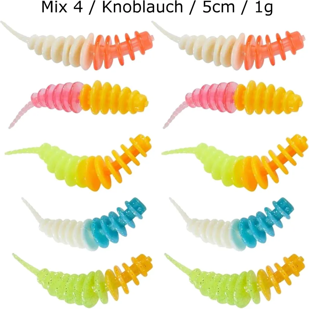 Balzer Trout Collector Softbaits 5cm 1g Mix 4 Knoblauch