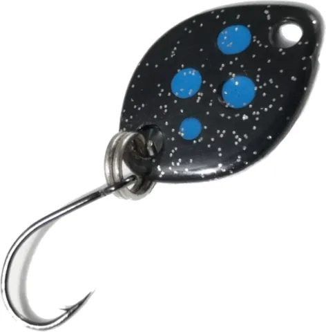 Troutwerk Spoon 1.2cm 0.8g Black/Blue Dots