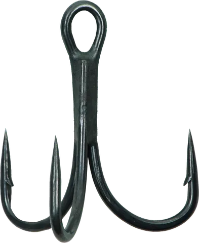 Fox Rage PowerPoint X-Strong Barbed Treble Hook 2 Wide Gape Straight Black Nickel