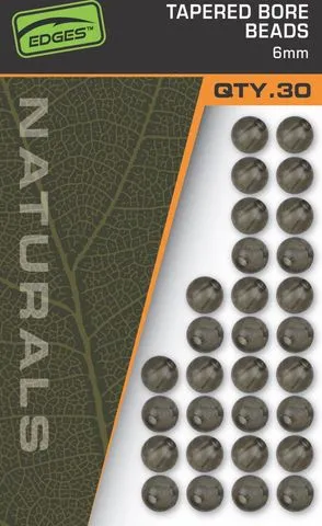 Fox Edges Naturals 6mm 30pcs Tapered Bore Beads