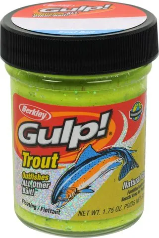 Berkley Gulp! Trout Dough 50g 2pc Floating Chunky Chartreuse
