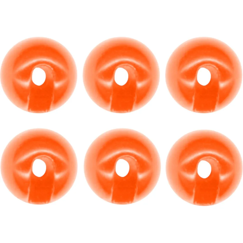 FTM Tungsten Perle Omura geschlitzt #3,8mm Fluorescent Rot 6er