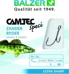 Balzer Camtec Zander Ready-made Rigs 5pcs 80cm Ryderhaken Zwillingshaken