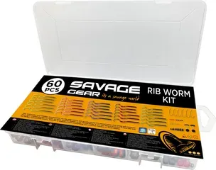 Savage Gear Rib Worm Kit 60pc Worm