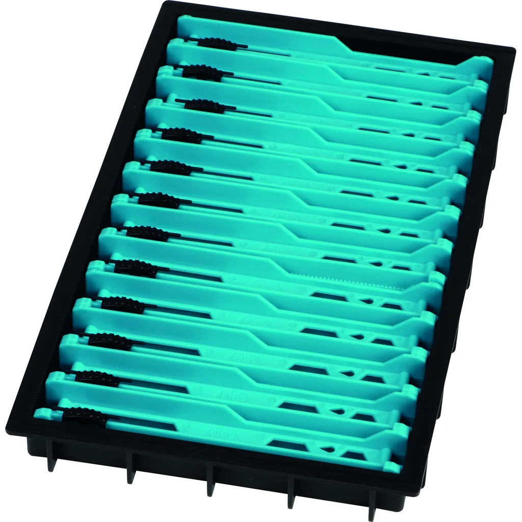 Matrix Pole Winders 130mm loaded Winder Tray 12 winders Angelbox Small Light Blue