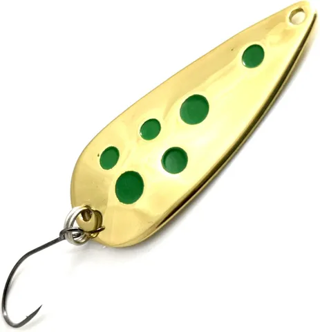 Troutwerk Spoon 4cm 5g Gold-Coloured/Green Dots